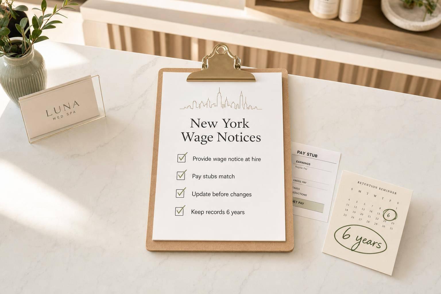 New York Wage Notices: Med Spa Checklist