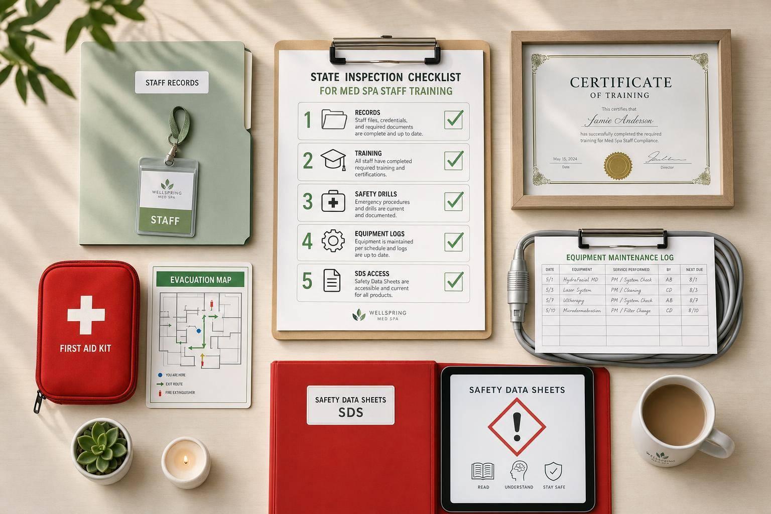 State Inspection Checklist for Med Spa Staff Training